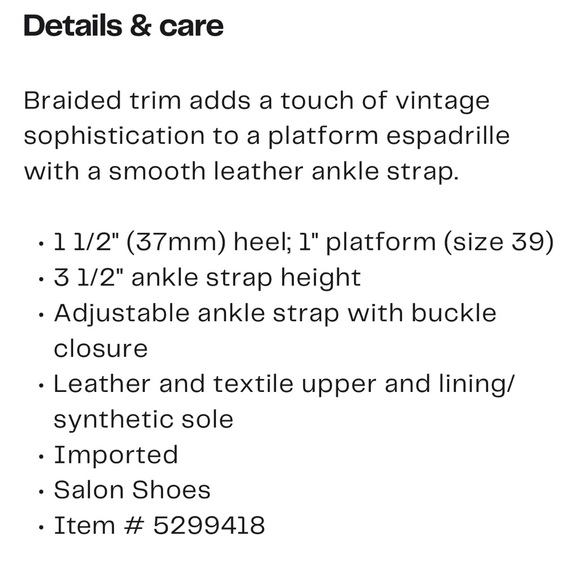 NIB See By Chloe Glyn Leather Espadrille with Ankle Strap - Size 8 - Picture 4 of 8